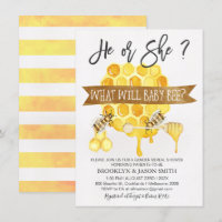 Révélation de genre Beth Theme Baby shower Invitat