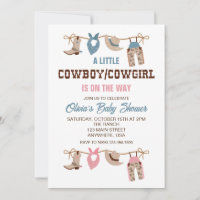Révélation de genre Cowboy Occidental Cowgirl Baby
