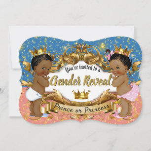 Invitation Révélation de genre de bébé Royal African Baby Sho