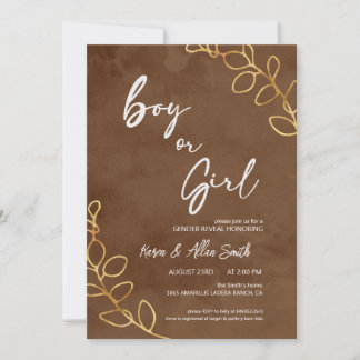 Invitation Révélation de genre moderne | Révélation minimalis