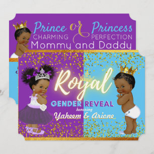Invitation Révélation de genre royal élégant africain violet