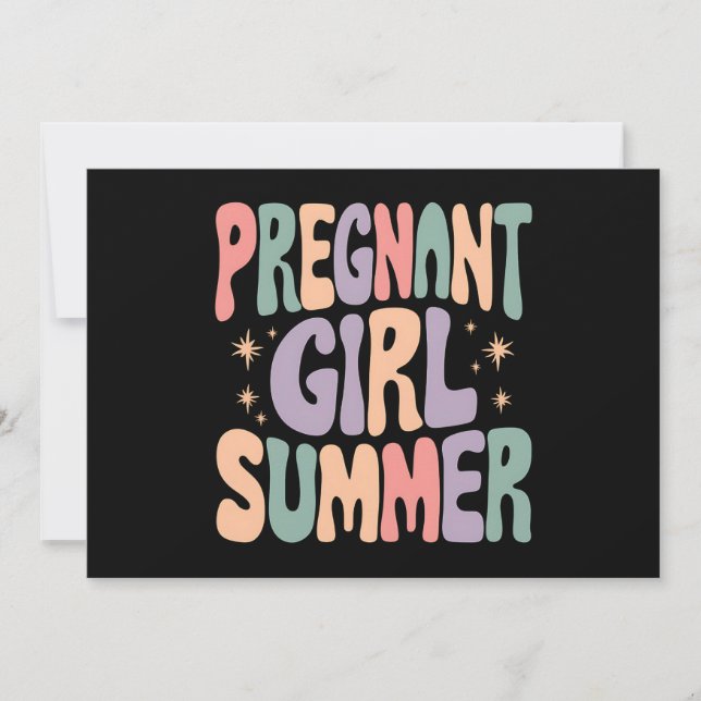 Invitation Révélation de grossesse Fille enceinte Fête prénat (Devant)