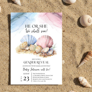 Invitation Révélation de sexe Coquillage Il ou Elle Nous allo
