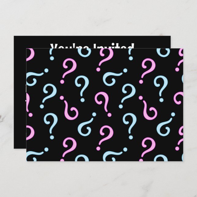 Invitation Révélation de sexe de bébé rose ou bleu (Devant / Derrière)