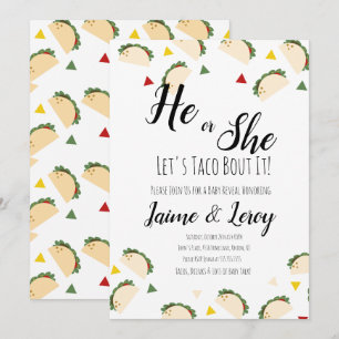 Invitation Révélation de sexe Fête Taco Il ou Elle FIESTA