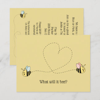 Invitation Révélation du genre d'abeille du bébé