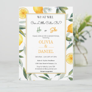 Invitation Révélation du genre de la cutie florale lunaire