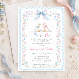 Invitation Révélation du sexe de la petite oie drôle