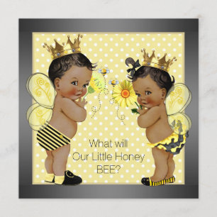 Invitation Révélation du sexe de l'abeille afro-américaine