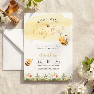 Invitation Révélation du sexe de l'abeille • Quel sera bébé a