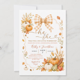 Invitation Révélation du sexe du bébé Citrouille d'automne