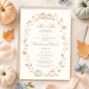 Invitation Révélation du sexe du petit citrouille