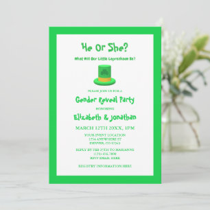 Invitation Révélation du sexe du petit lutin