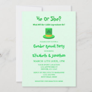Invitation Révélation du sexe du petit lutin