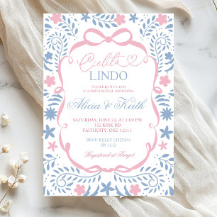 Invitation Révélation du sexe mexicain Cielito Lindo Rose Ble