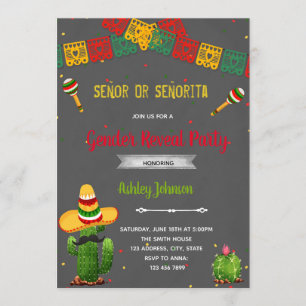 Invitation Révélation du sexe Señor ou Señorita