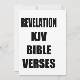 Invitation "Révélation Versets bibliques du KJV" Typographie