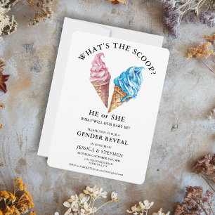 Invitation Révéler le genre Bleu rose Qu'est-ce que le scoop