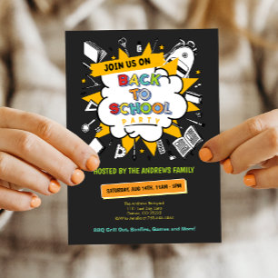 Invitation Revenir à la fête de la famille à l'école