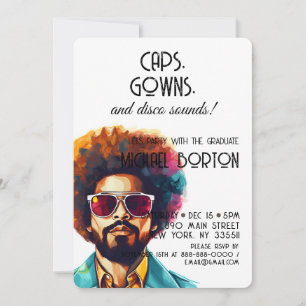 Invitation Revenir   Casquette Gown & Disco Sounds Grad Party