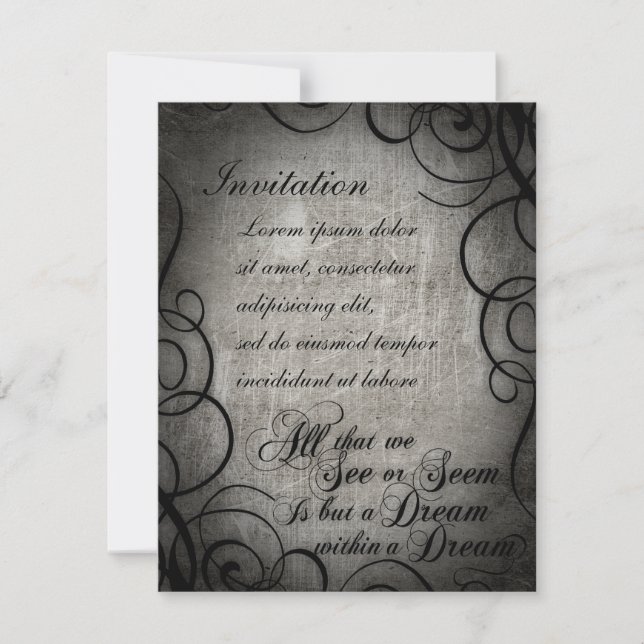 Invitation Rêver Dans Un Rêve Coordonnées (Devant)