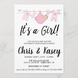 Invitation Rêver que c'est une fille