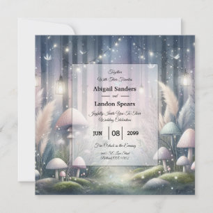 Invitation Rêves à la lumière des lanternes Mariage en forêt