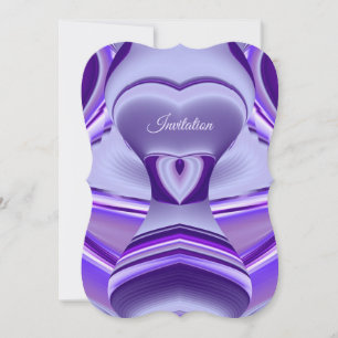 Invitation Rêves arc-en-ciel à fleurs violettes