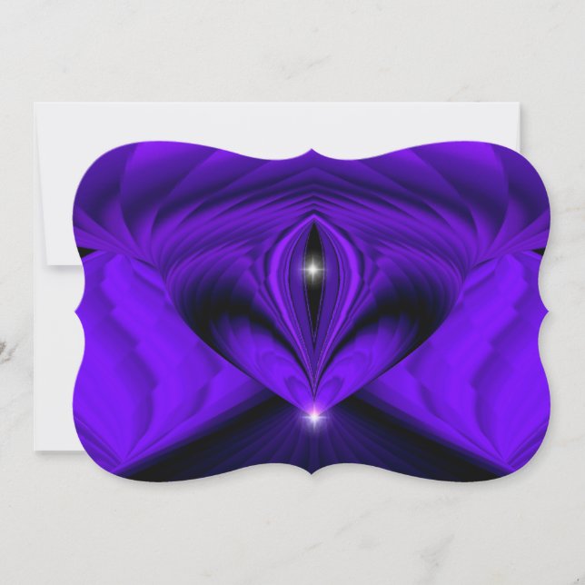 Invitation Rêves arc-en-ciel violet, deux étoiles (Devant)