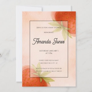 Invitation Rêves de Fraises Plat
