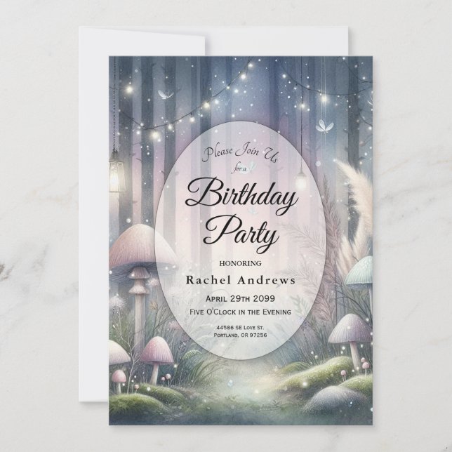 Invitation Rêves de Lanternlight Enchanted Forest (Devant)