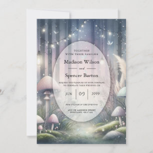 Invitation Rêves de Lanternlight Mariage forestier enchanté