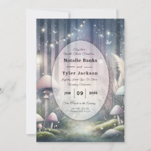 Invitation Rêves de Lumière de Lanterne Mariage en Forêt Ench