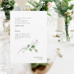 Invitation Rêves des parents botaniques du printemps Mariage