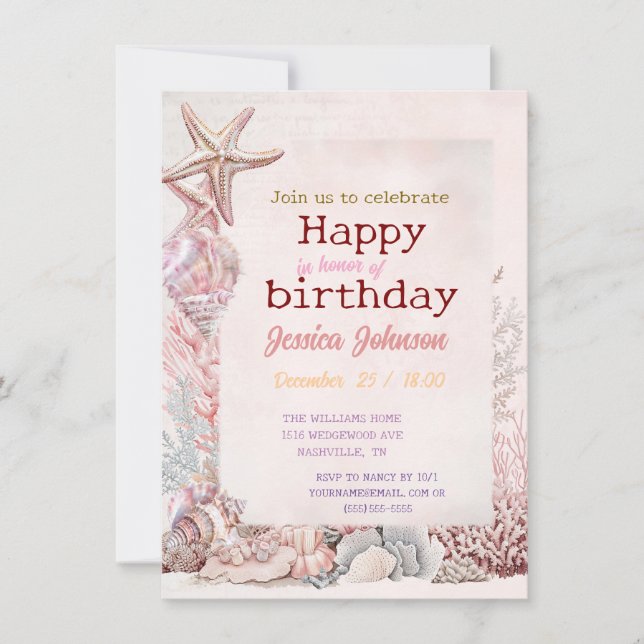 Invitation Rêves sous la mer (Devant)