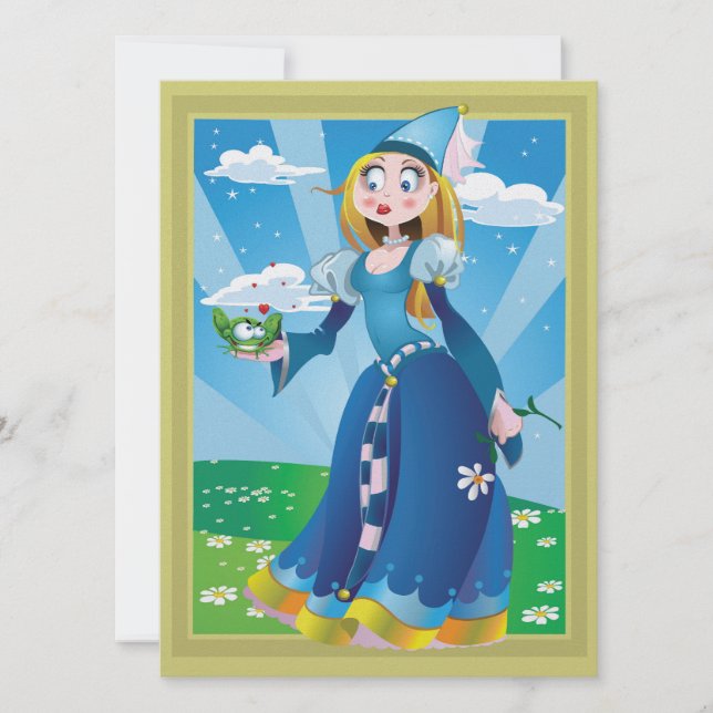 Invitation révisée de la Princesse et la Grenouill (Devant)