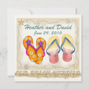 Invitation Révision du client de mariage de plage