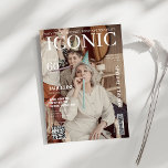 Invitation Revue couverture qr code 60th Birthday party<br><div class="desc">Célébrez 60 ans dans le style d'une véritable étoile avec cette invitation d'anniversaire inspirée du magazine ! Doté d'une mise en page audacieuse avec photo personnalisée, arrière - plan modifiable et texte blanc propre, ce design comprend de l'espace pour un code QR afin de rendre le partage d'informations d'événement sans...</div>