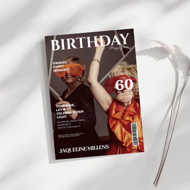 Invitation Revue de la fête du 60e anniversaire (Créateur téléchargé)