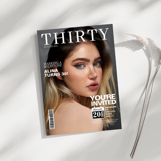 Invitation Revue éditoriale couverture photo 30e anniversaire (Créateur téléchargé)