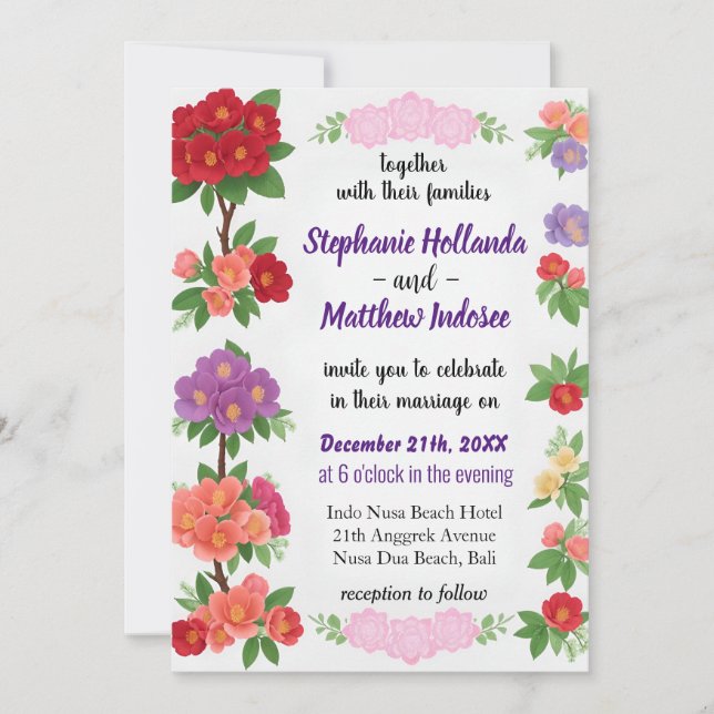 Invitation Rhododendron Beauté Énergie vibrante Essence d'amo (Devant)