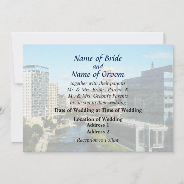 Invitation RI - Providence RI Skyline (Devant)