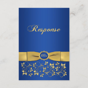 Invitation RIBBON IMPRIMÉ Forme fantaisie 60e anniversaire RS