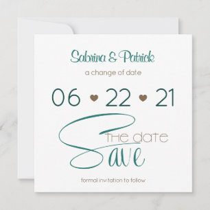 Invitation Rich BOHO Hunter Green Save the Date