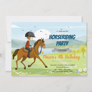 Invitation Ride cheval garçon anniversaire