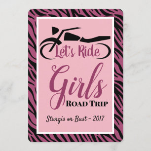 Invitation Ride Girls Road Trip