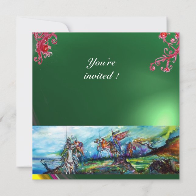 Invitation RIDERS DANS LA TEMPÊTE JEU vert (Devant)
