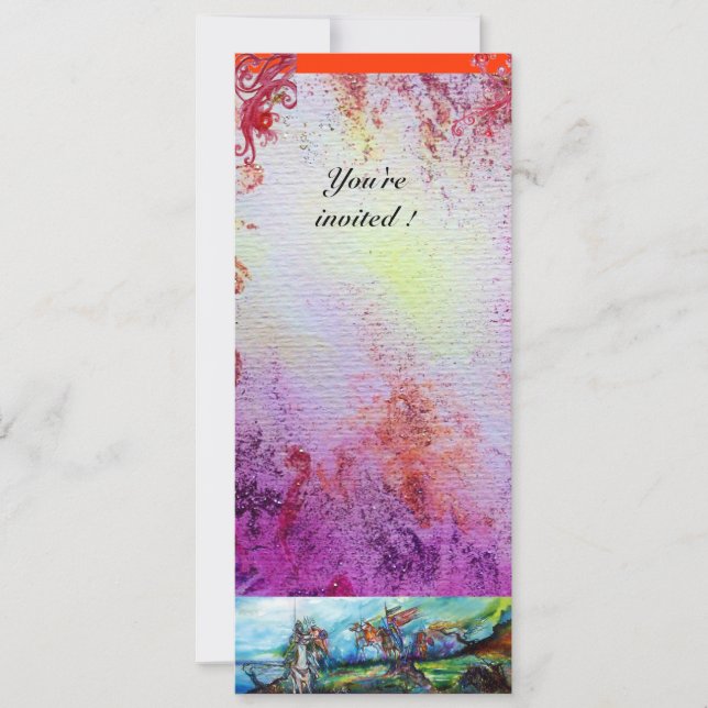 Invitation RIDERS EN TEMPÊTE Chevaliers Médiévaux Horseback P (Devant)