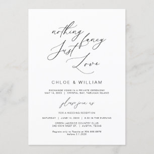 Invitation Rien D'Amoureux, Noir, Mariage
