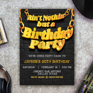 Invitation Rien d'autre qu'une fête d'anniversaire